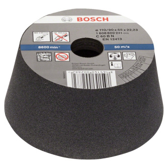 Купить Диск абразивный BOSCH 90-110 мм конусный чашечный К60     1.608.600.241 фото №1