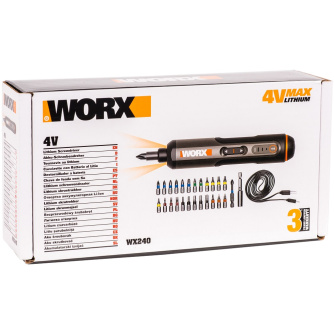 Купить Отвертка аккумуляторная WORX WX 240 + набор бит (26 шт) фото №8